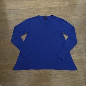The Limited Women's V-Neck Blue Pullover Top Size Small